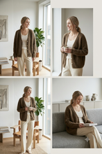 Last inn bildet i Galleri-visningsprogrammet, Cornelia LS mørkebrun cardigan
