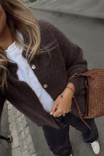 Last inn bildet i Galleri-visningsprogrammet, Kae knit cardigan dark chocolate