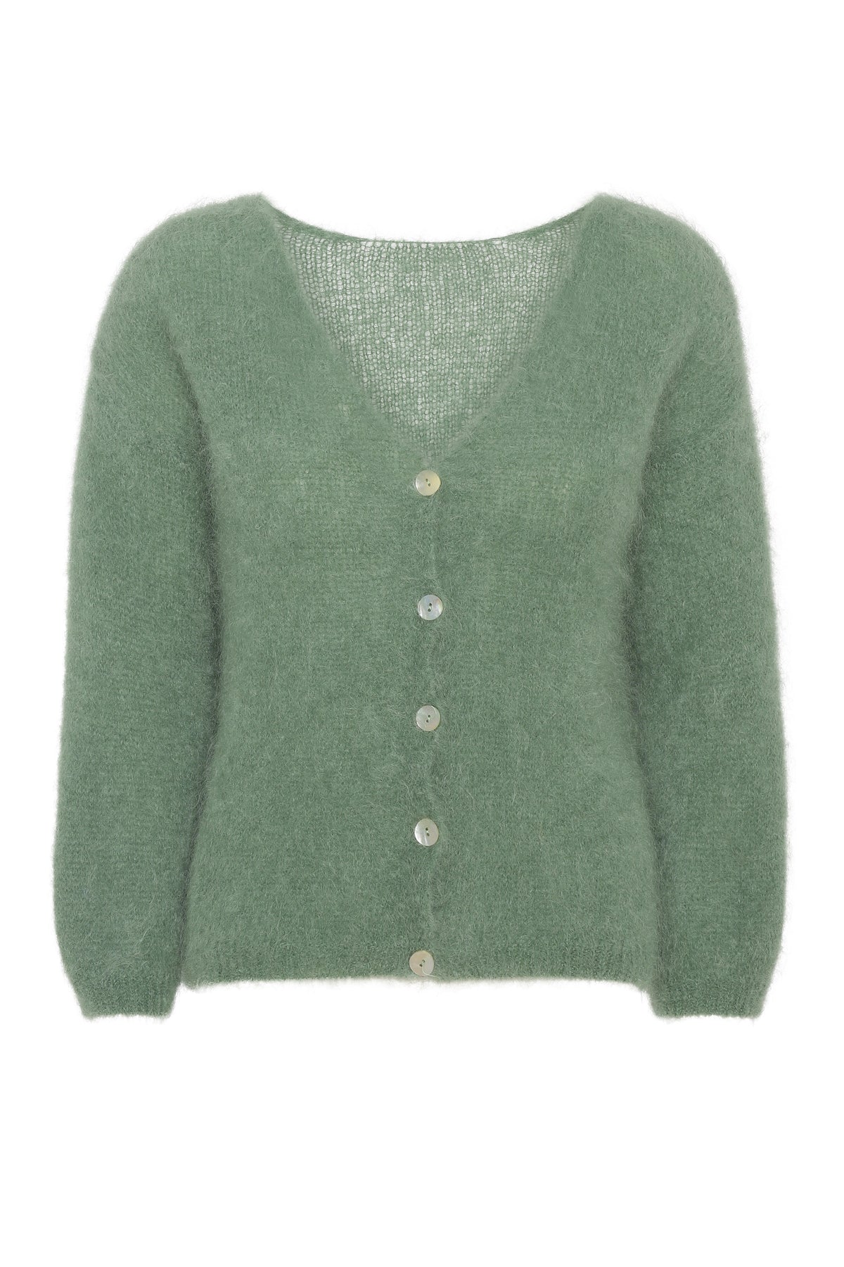 Cornelia LS lysegrønn cardigan