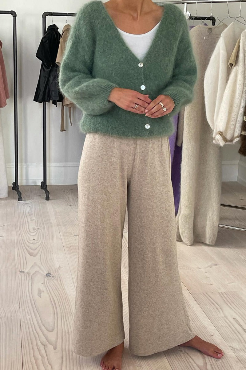 Cornelia LS lysegrønn cardigan