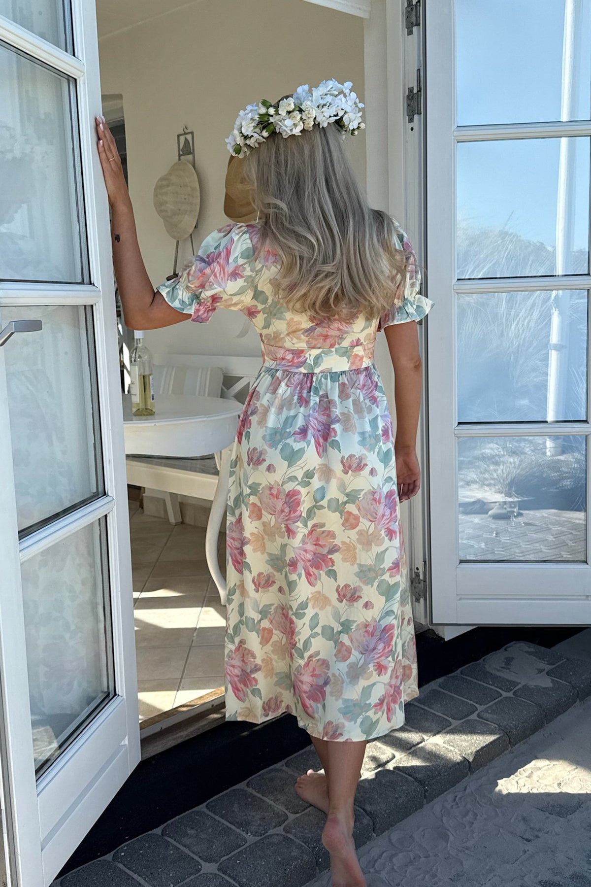 AdelIC long ss kjole pastel garden