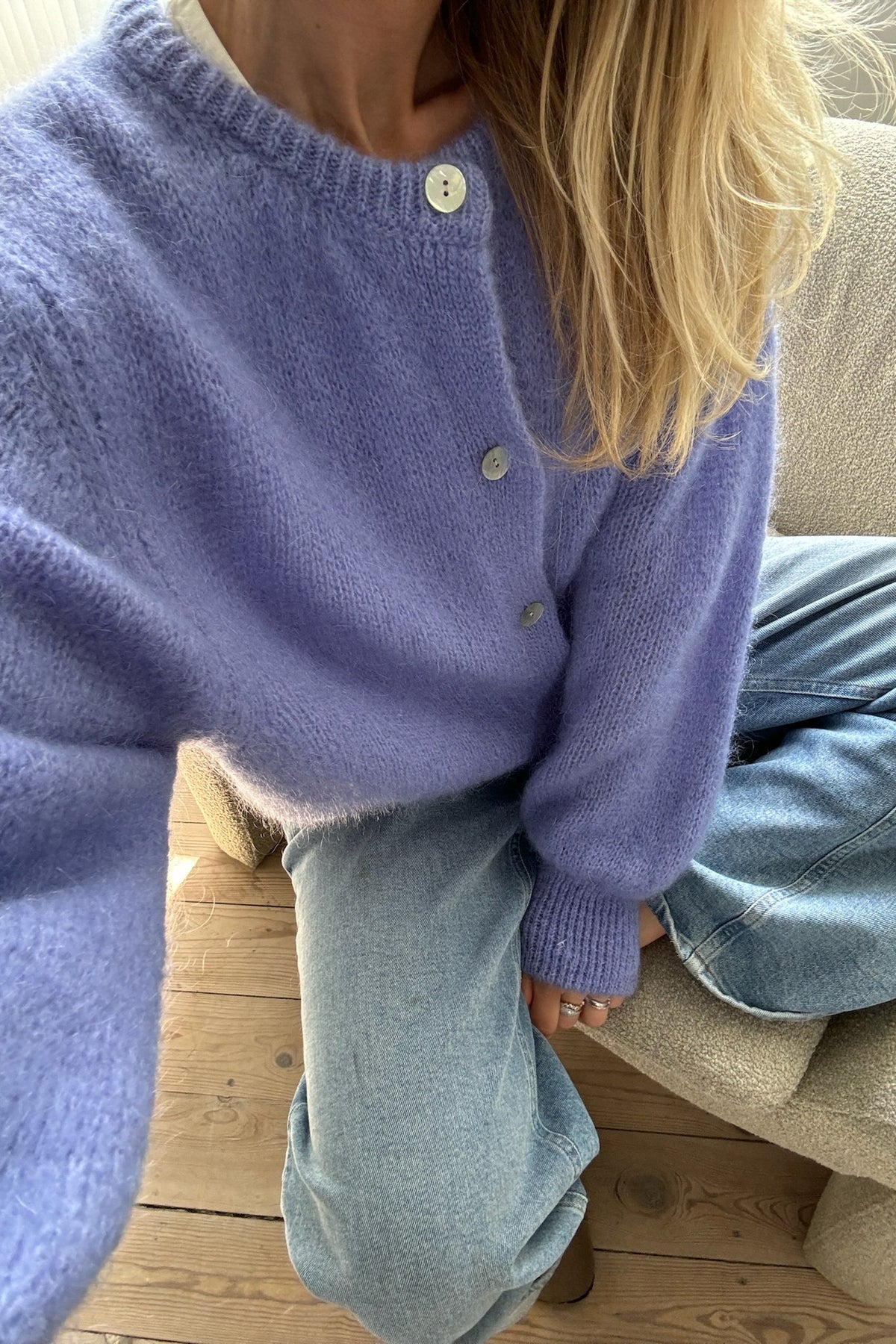 Ida IC fiolett cardigan