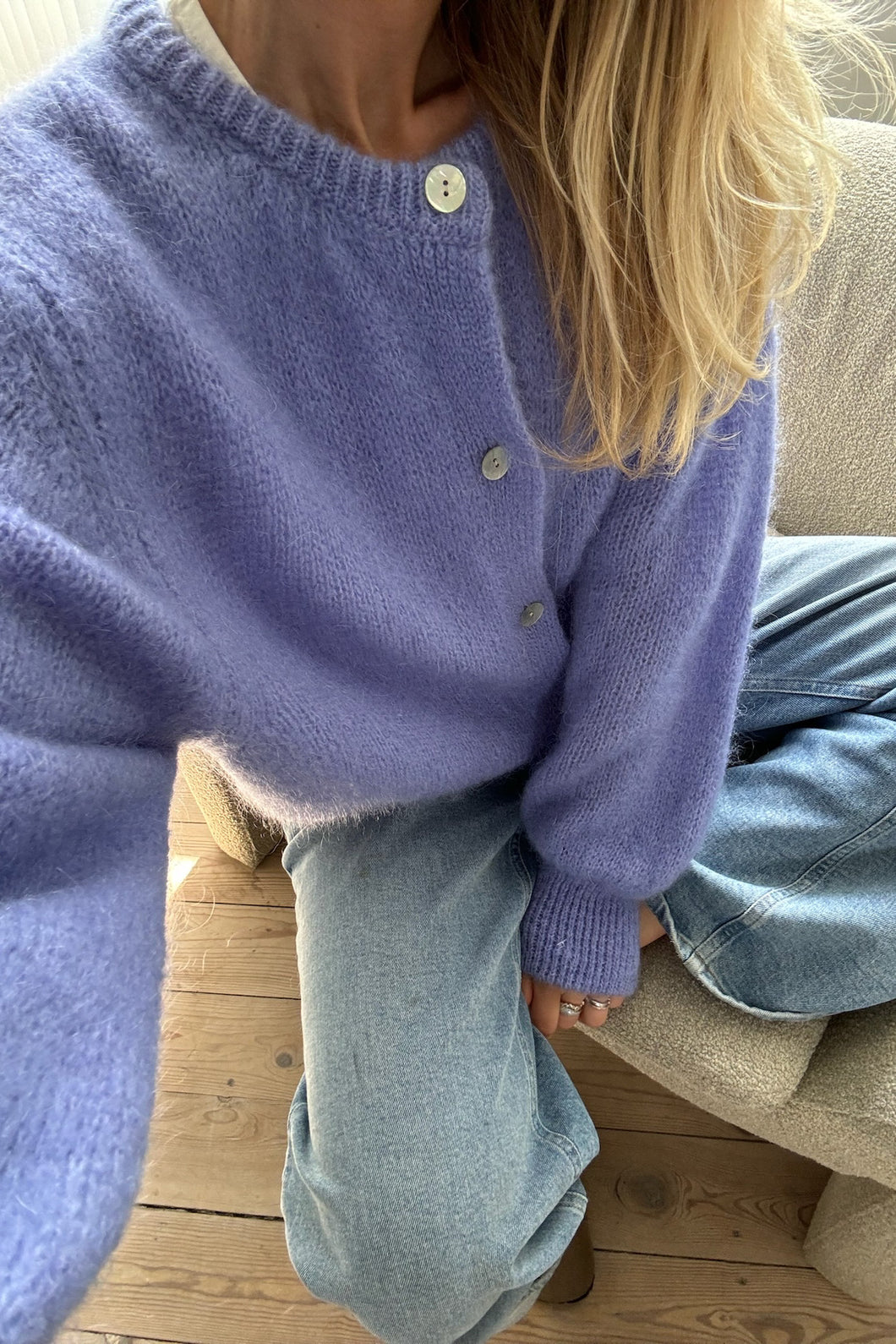Ida IC fiolett cardigan