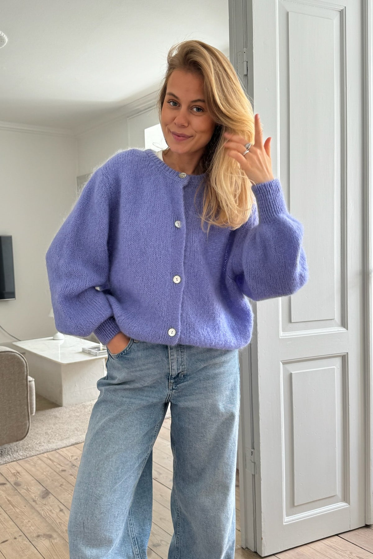 Ida IC fiolett cardigan