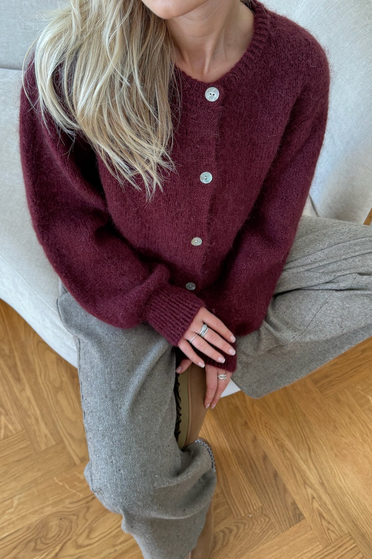 Ida Ic burgunder cardigan