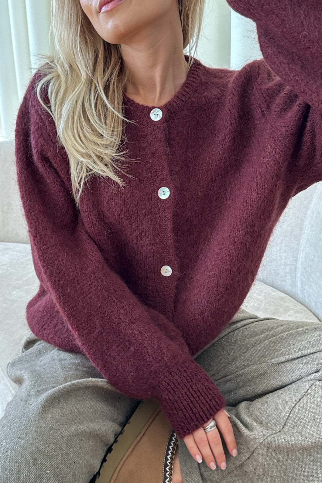 Ida Ic burgunder cardigan