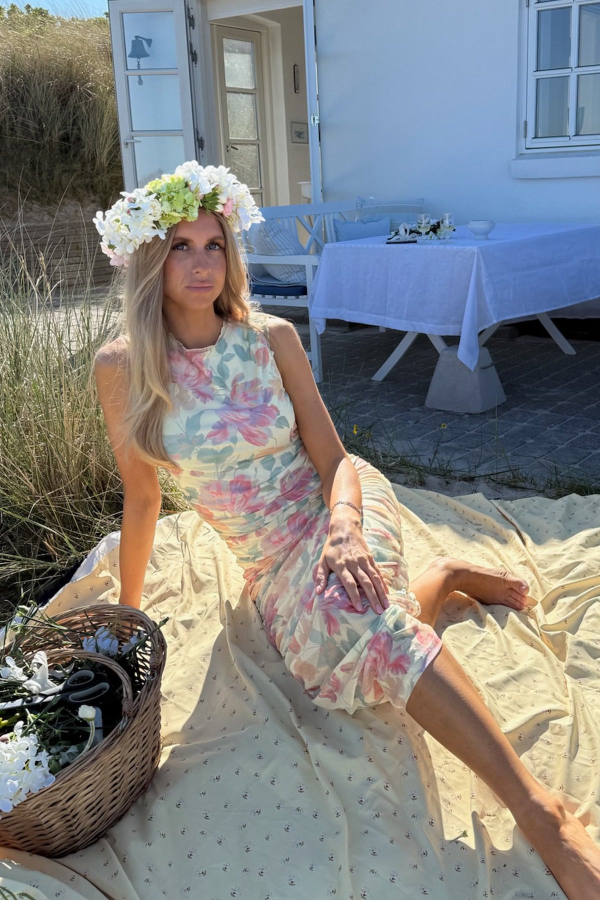 MiraIC mesh dress pastel garden