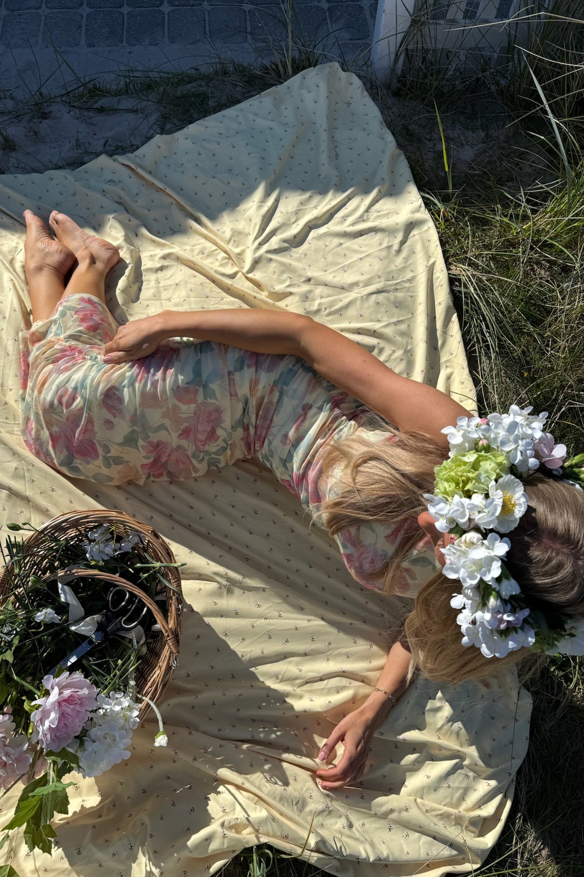 MiraIC mesh dress pastel garden