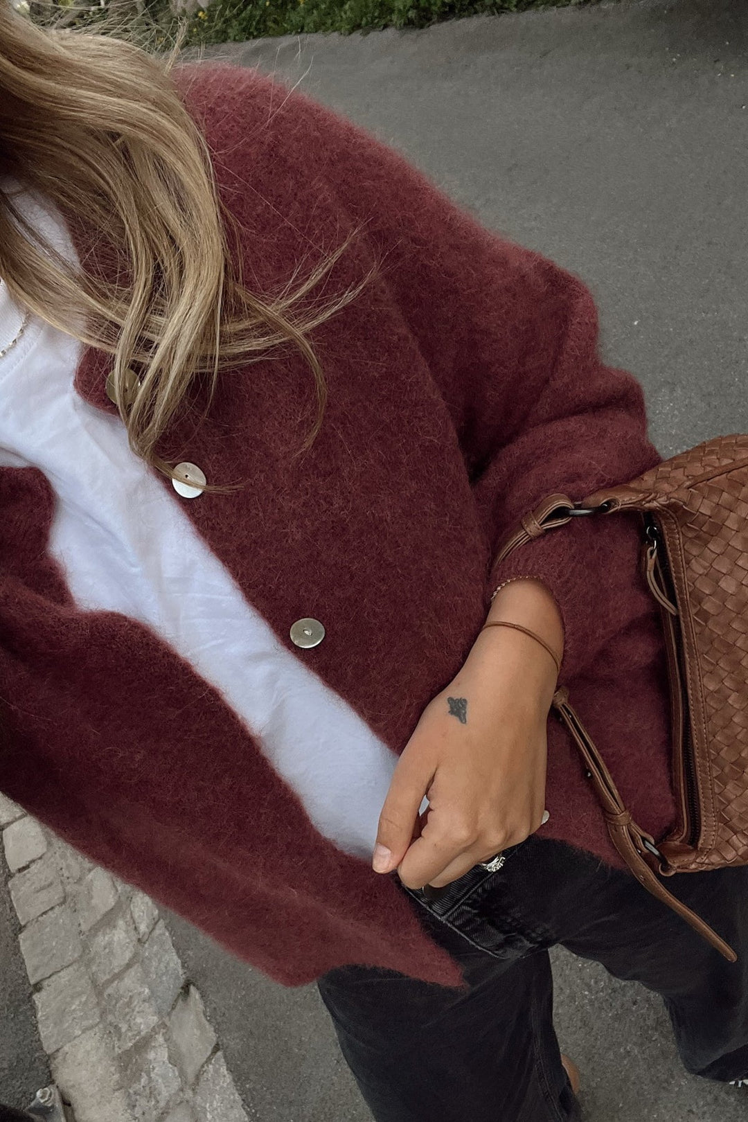 Kae knit cardigan-rust