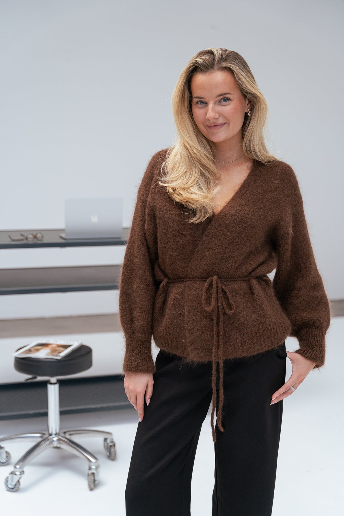 IdaIC Wrap Cardigan - Dark Brown