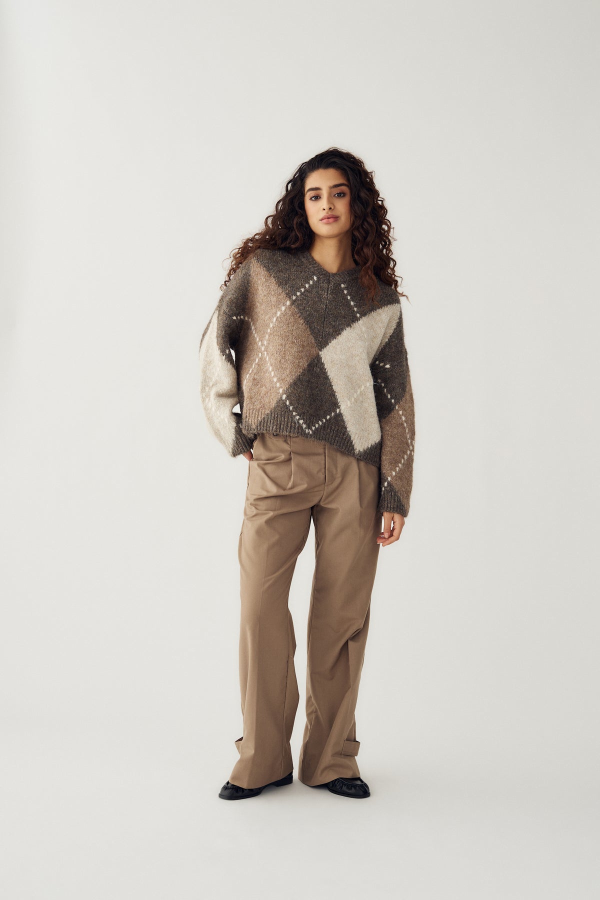 Lai knit Ashton Brown mix genser