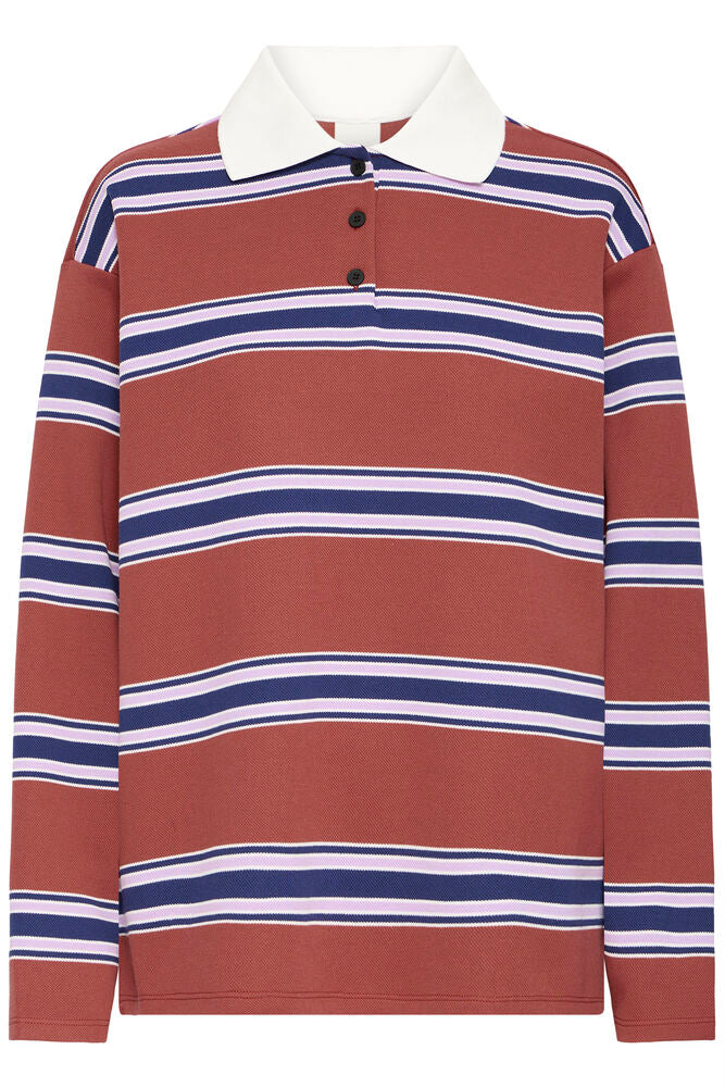 Ihophia polo ls cowhide total eclipse red