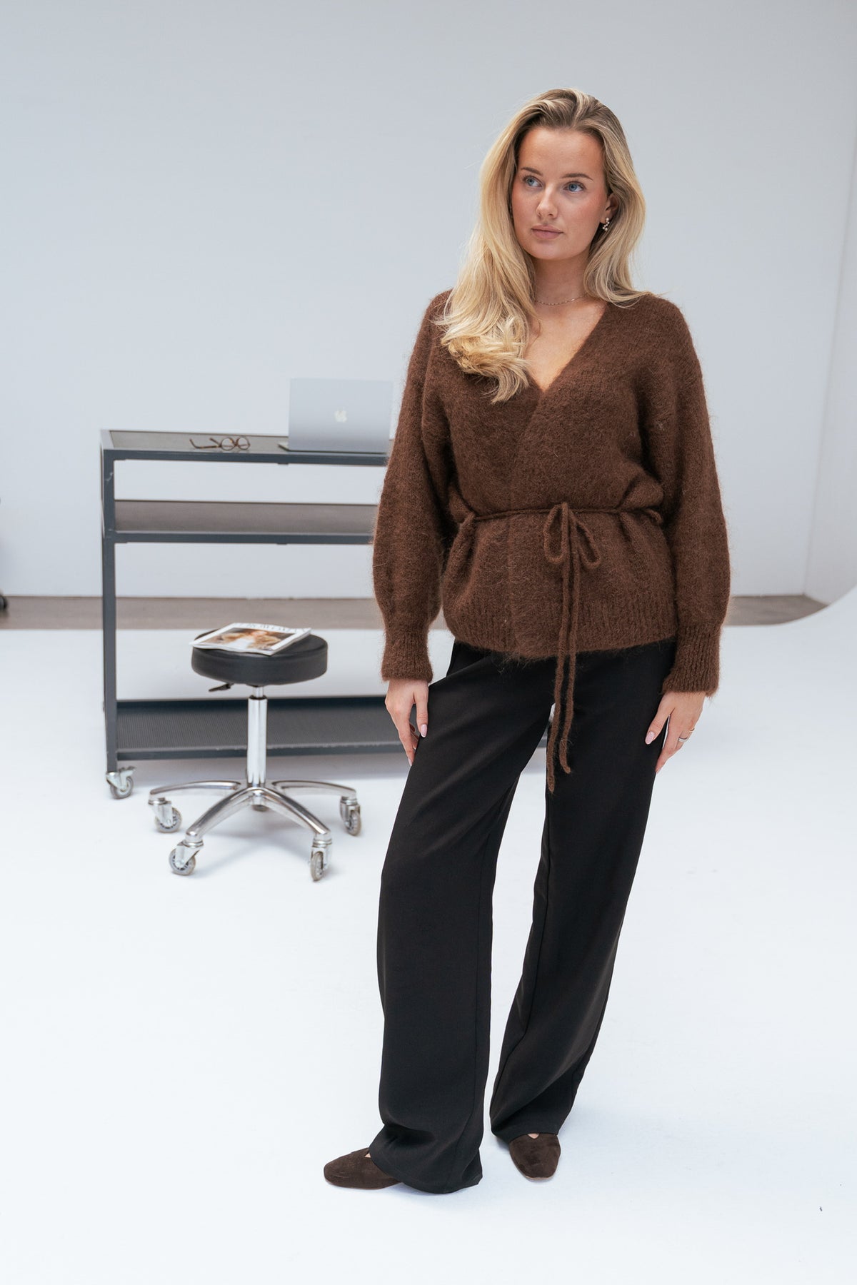 IdaIC Wrap Cardigan - Dark Brown
