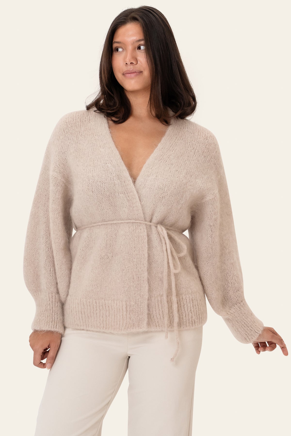 IdaIC Wrap Cardigan - Beige