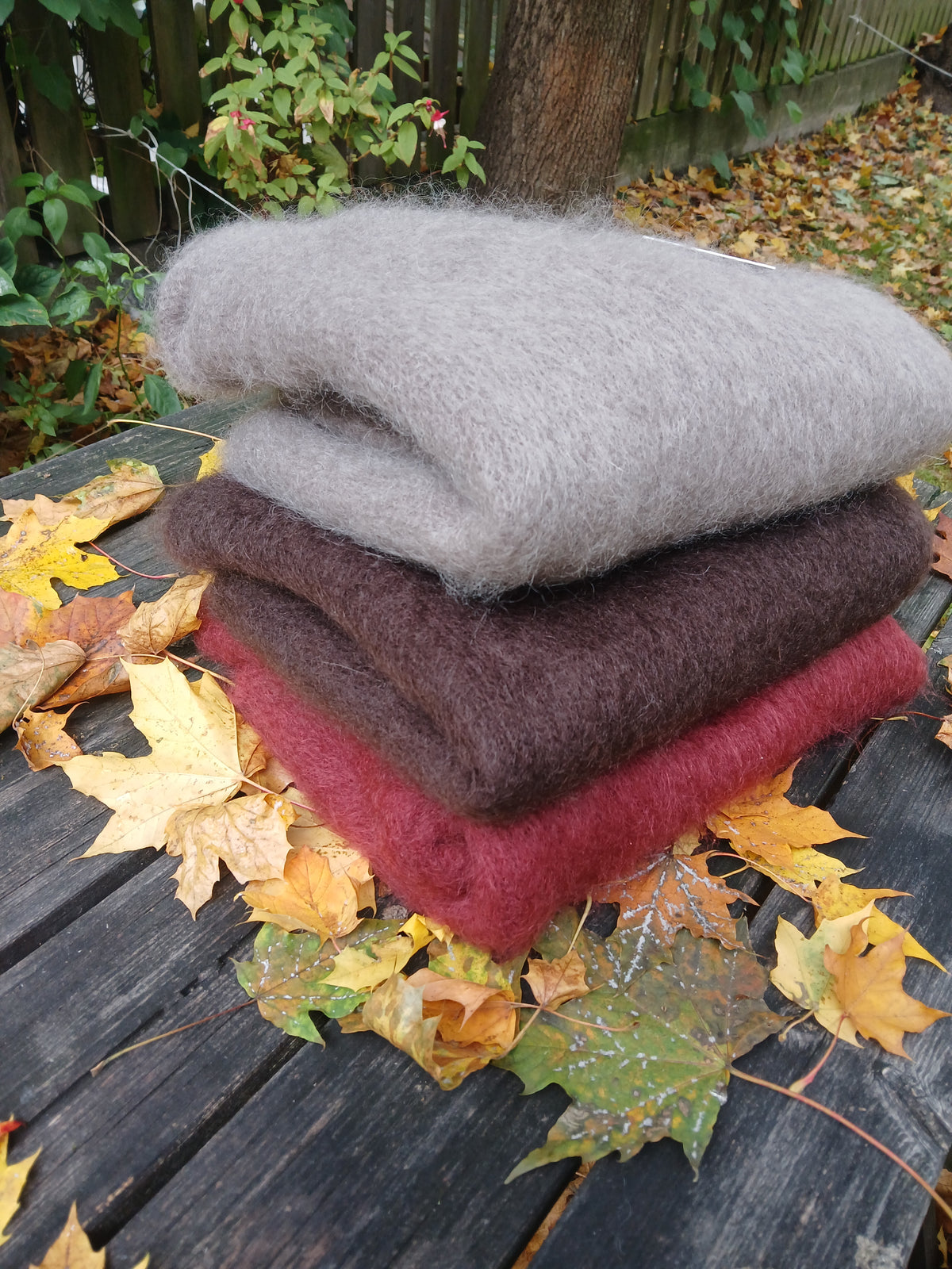 Mohair genser burgunder