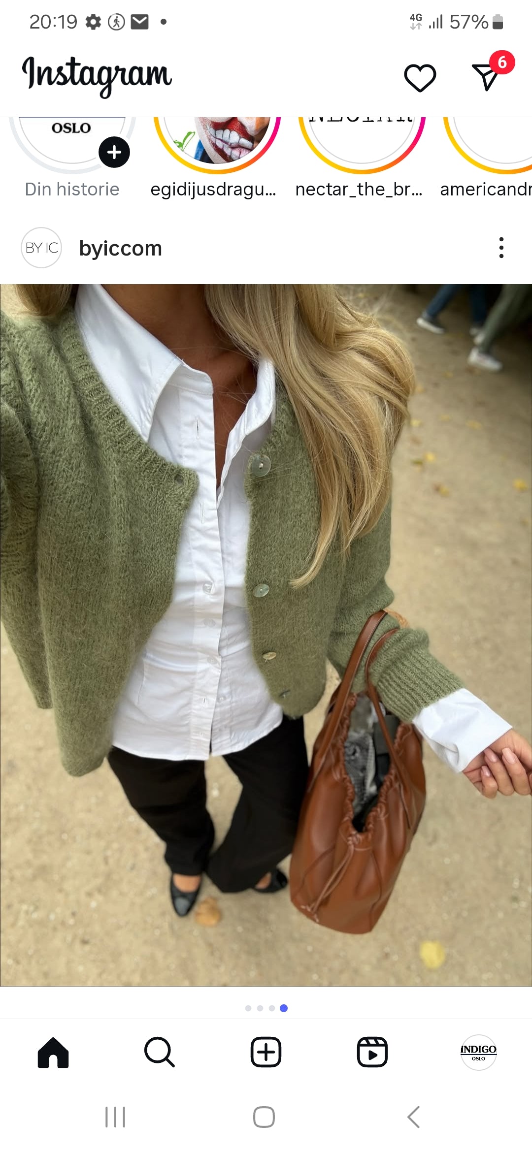 Ida IC olivengrønn cardigan