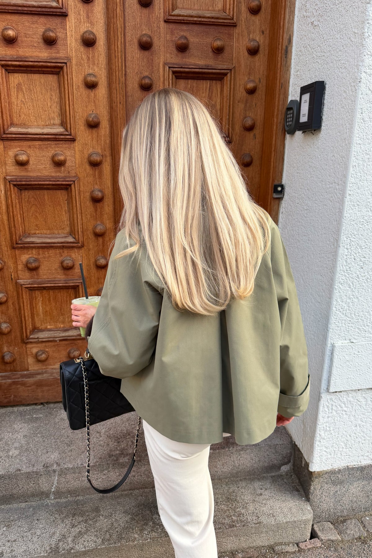 Avaic short trenchcoat dark khaki