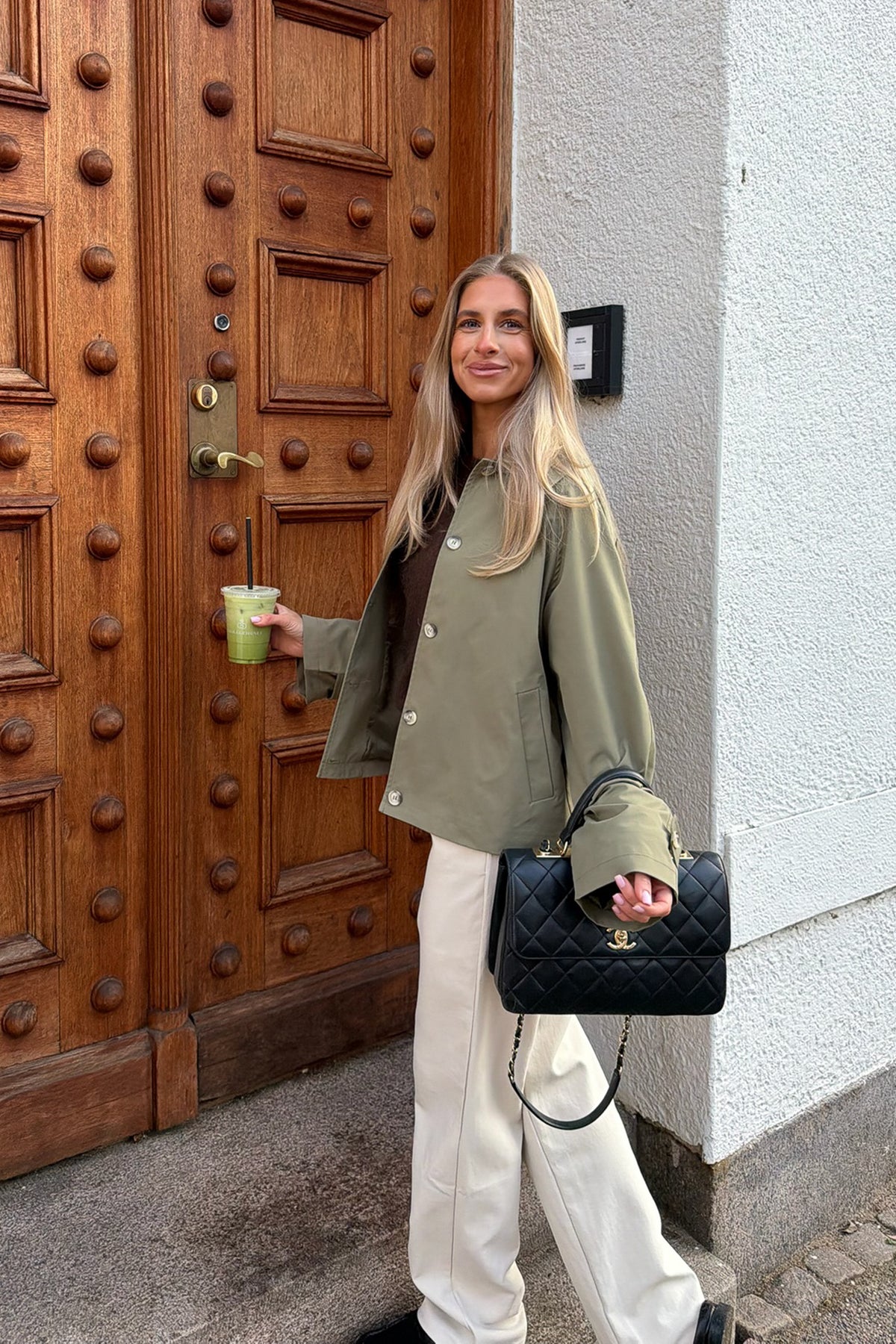 Avaic short trenchcoat dark khaki