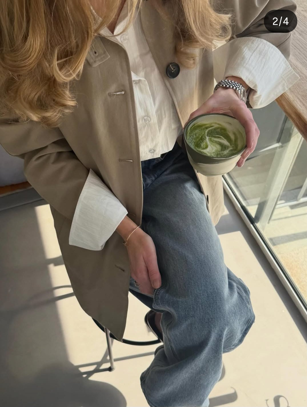 KarlaIC trenchcoat Dusty green