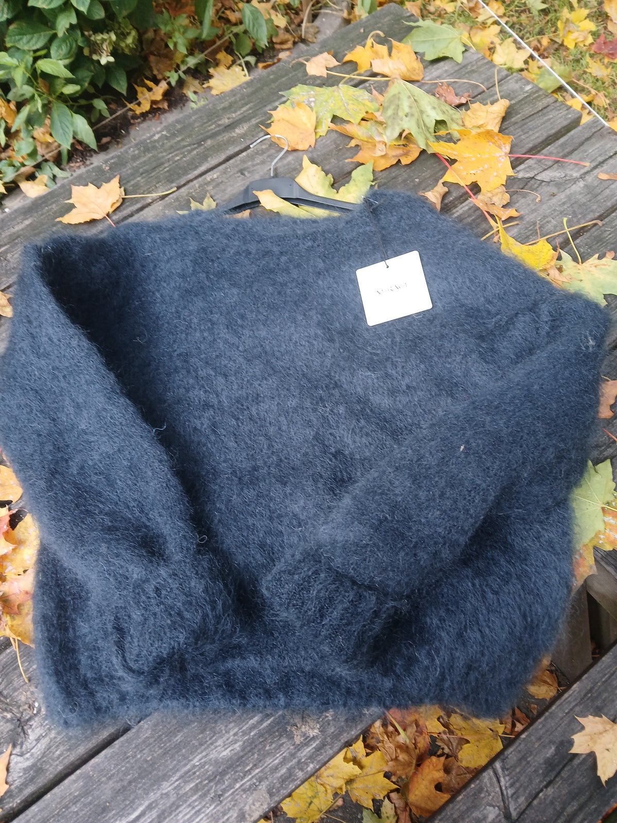 Mohair genser navy
