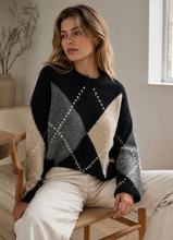 Last inn bildet i Galleri-visningsprogrammet, Lai knit navy genser
