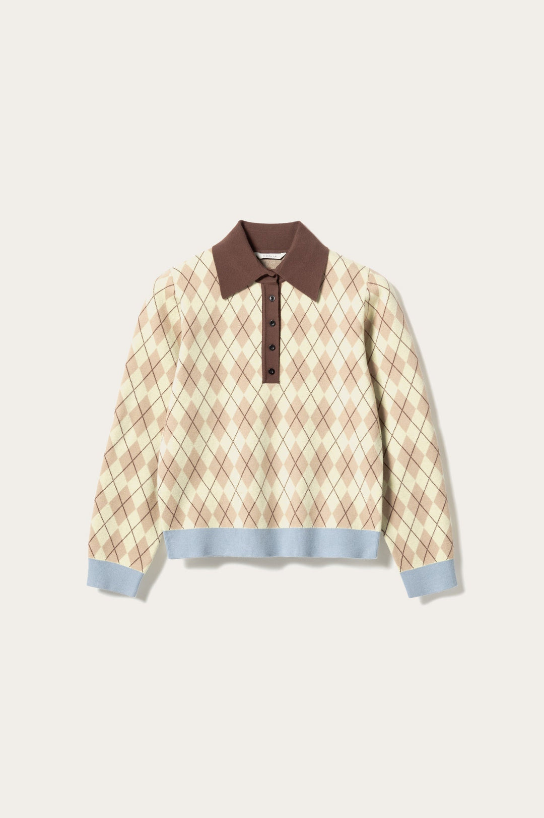 Noella N-Makayla Knit Diya Yellow Check genser
