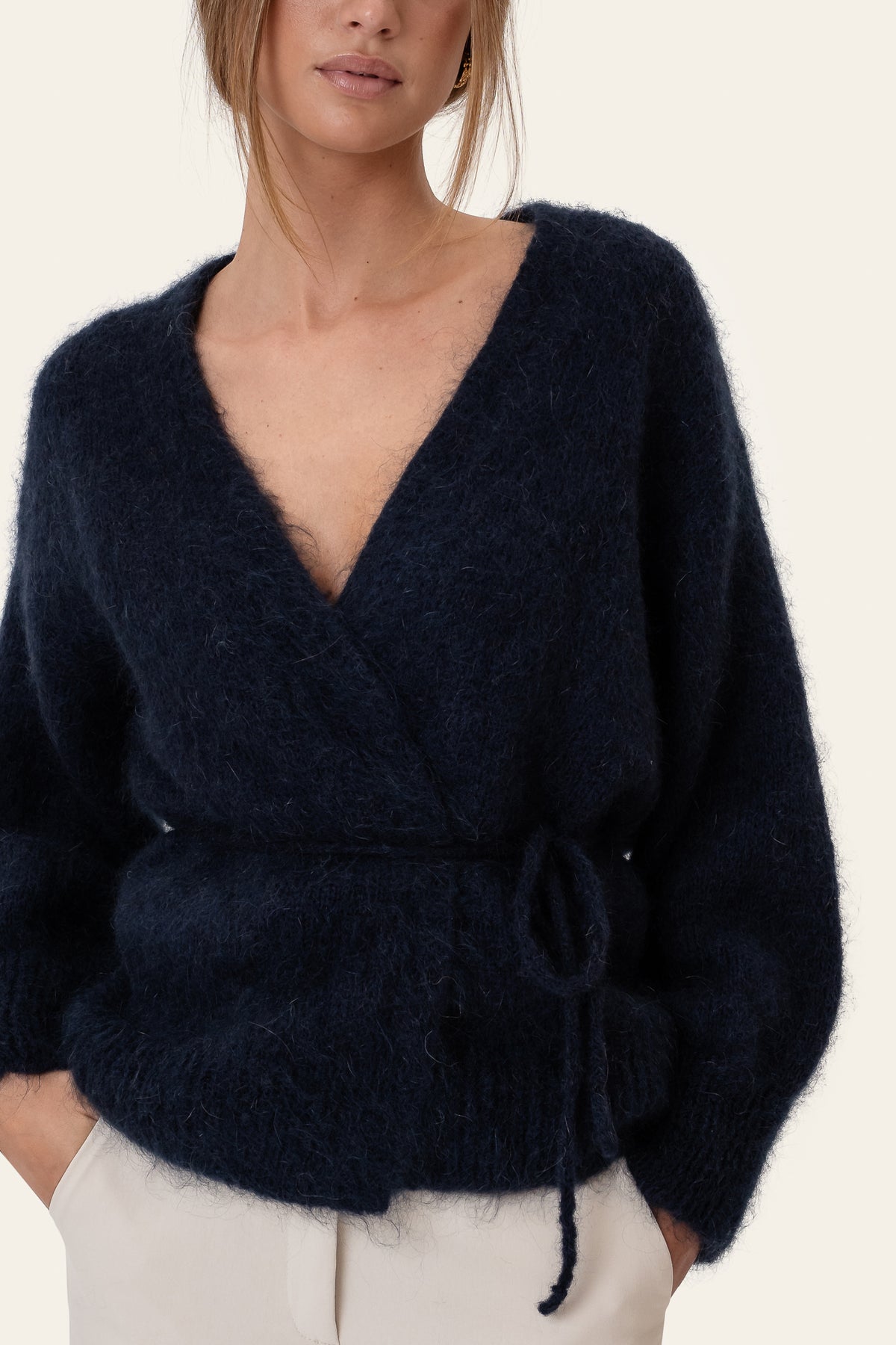 IdaIC Wrap Cardigan - Navy