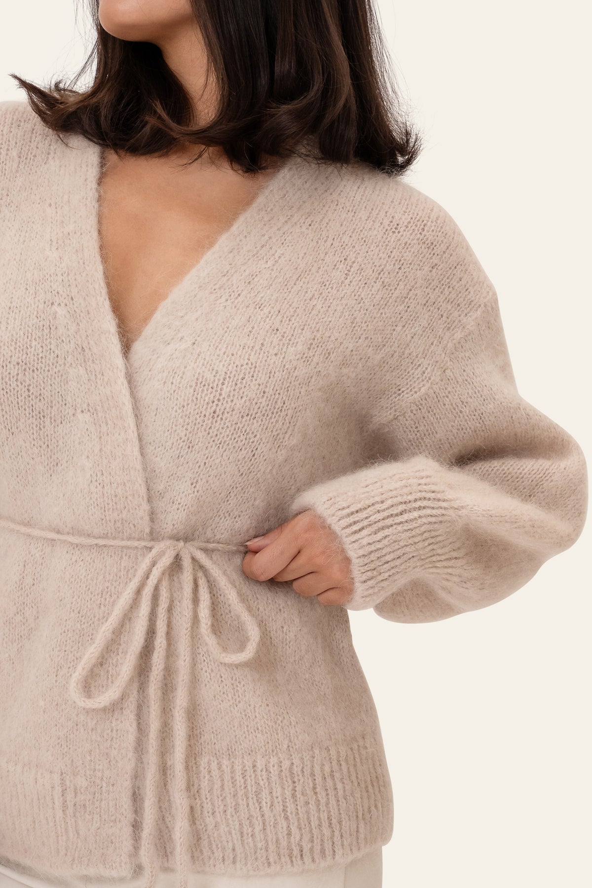 IdaIC Wrap Cardigan - Beige