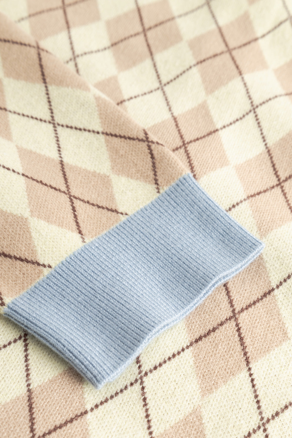 Noella N-Makayla Knit Diya Yellow Check genser