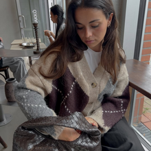 Last inn bildet i Galleri-visningsprogrammet, N - Laiana knit cardigan sand melange forhåndsbestilling
