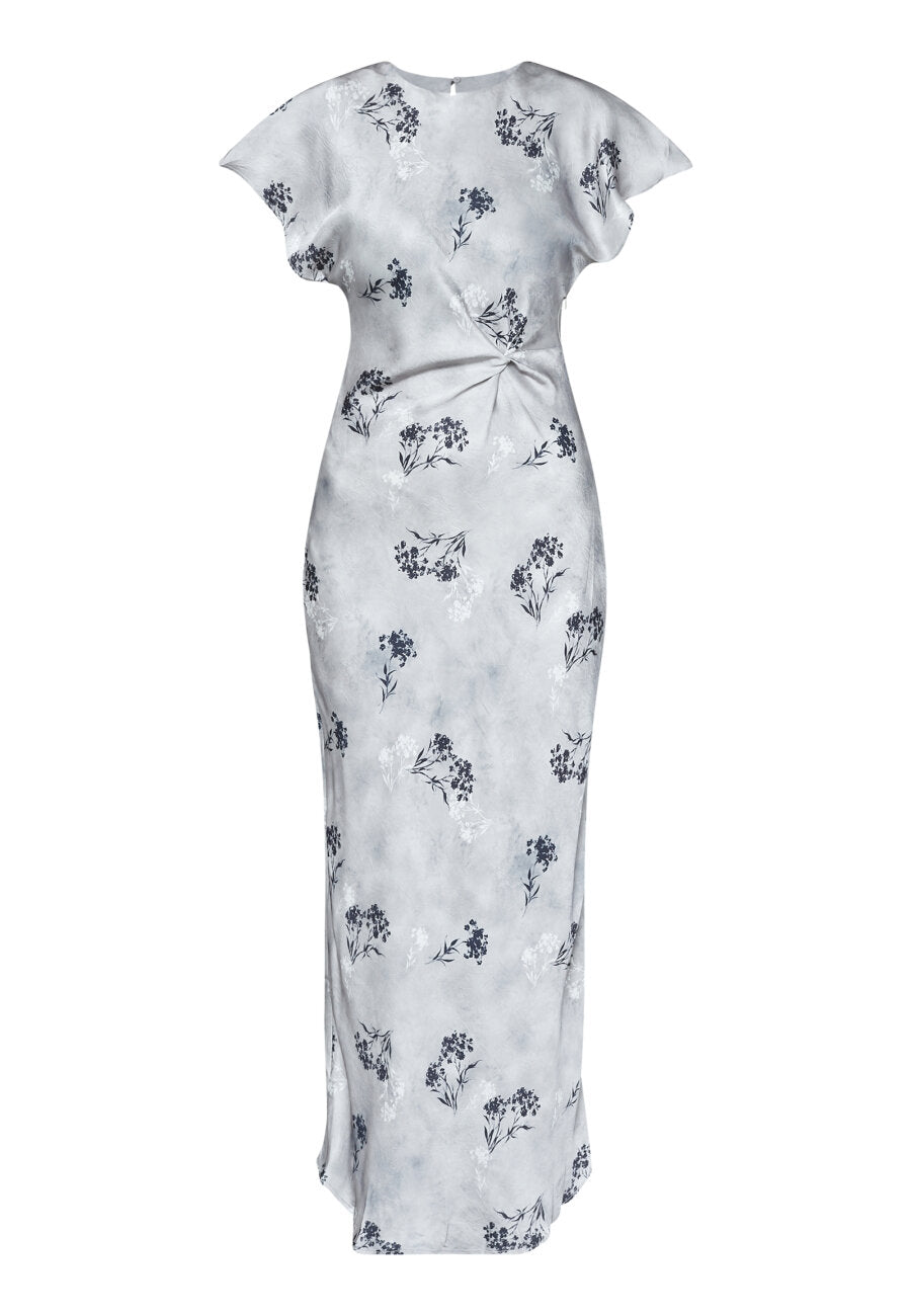Gista-dr1 grey flower kjole
