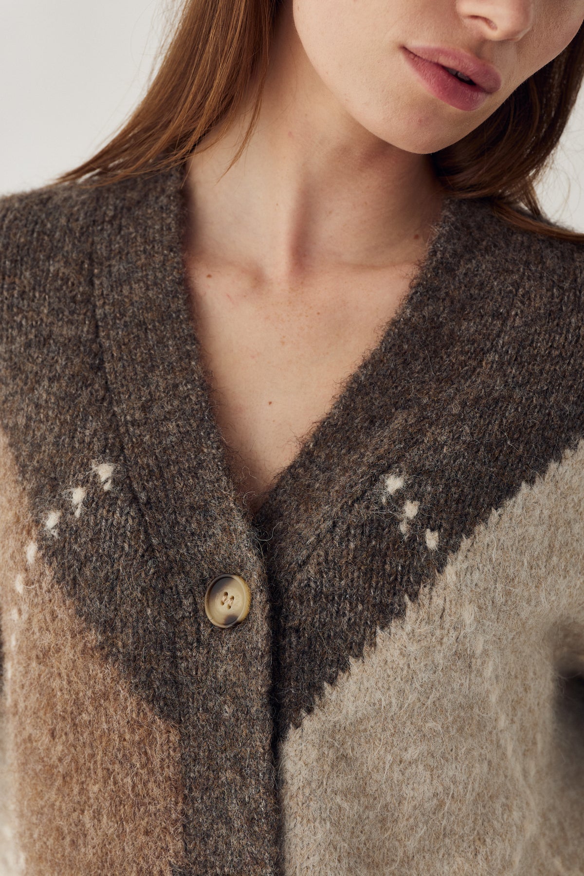 N-laiana knit cardigan Ashton Brown mix