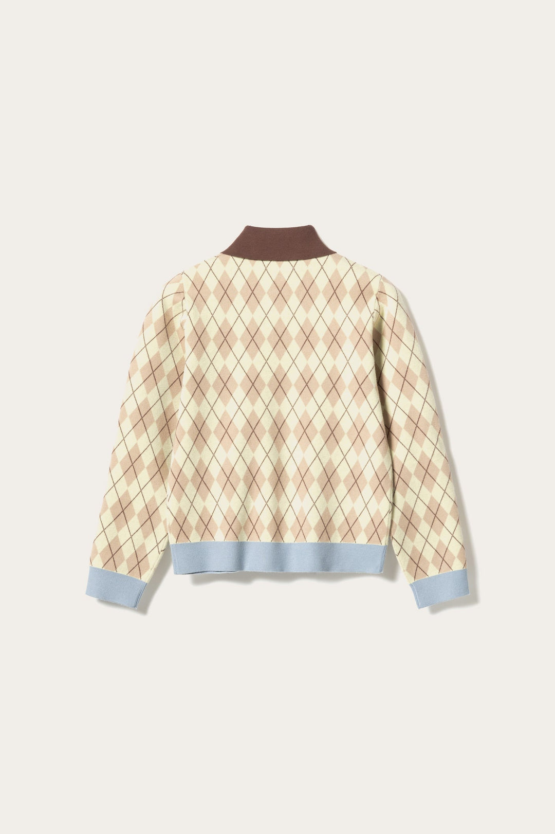Noella N-Makayla Knit Diya Yellow Check genser