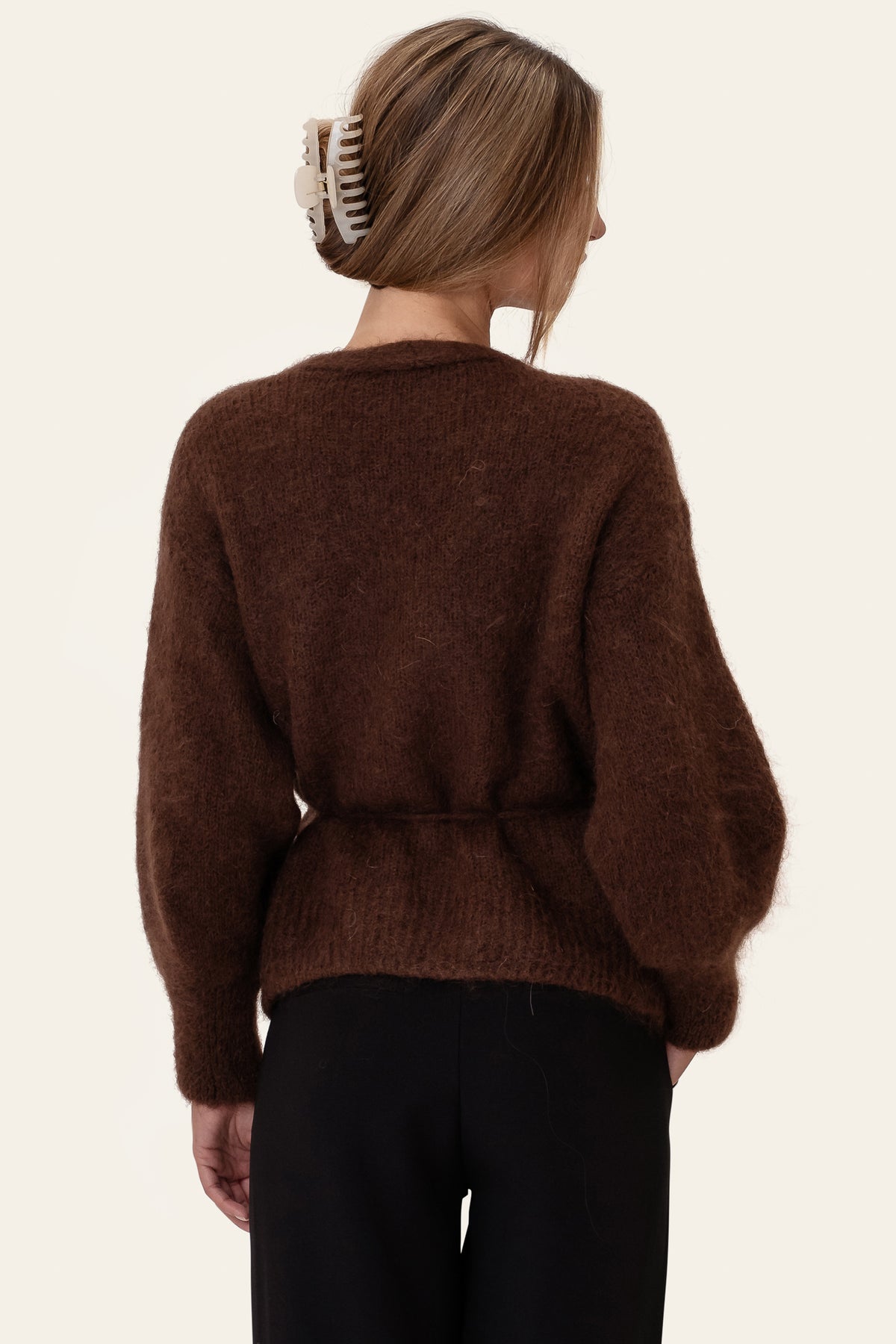 IdaIC Wrap Cardigan - Dark Brown