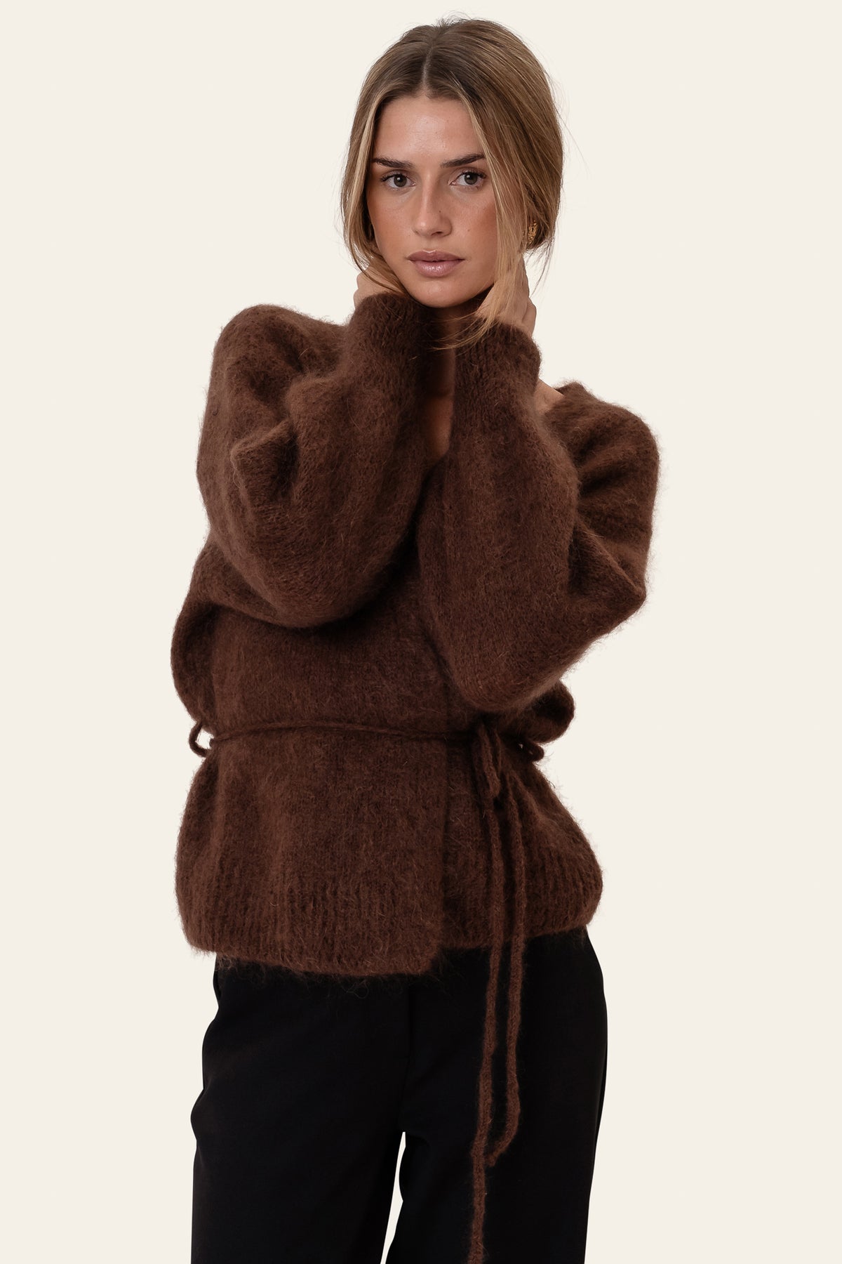 IdaIC Wrap Cardigan - Dark Brown
