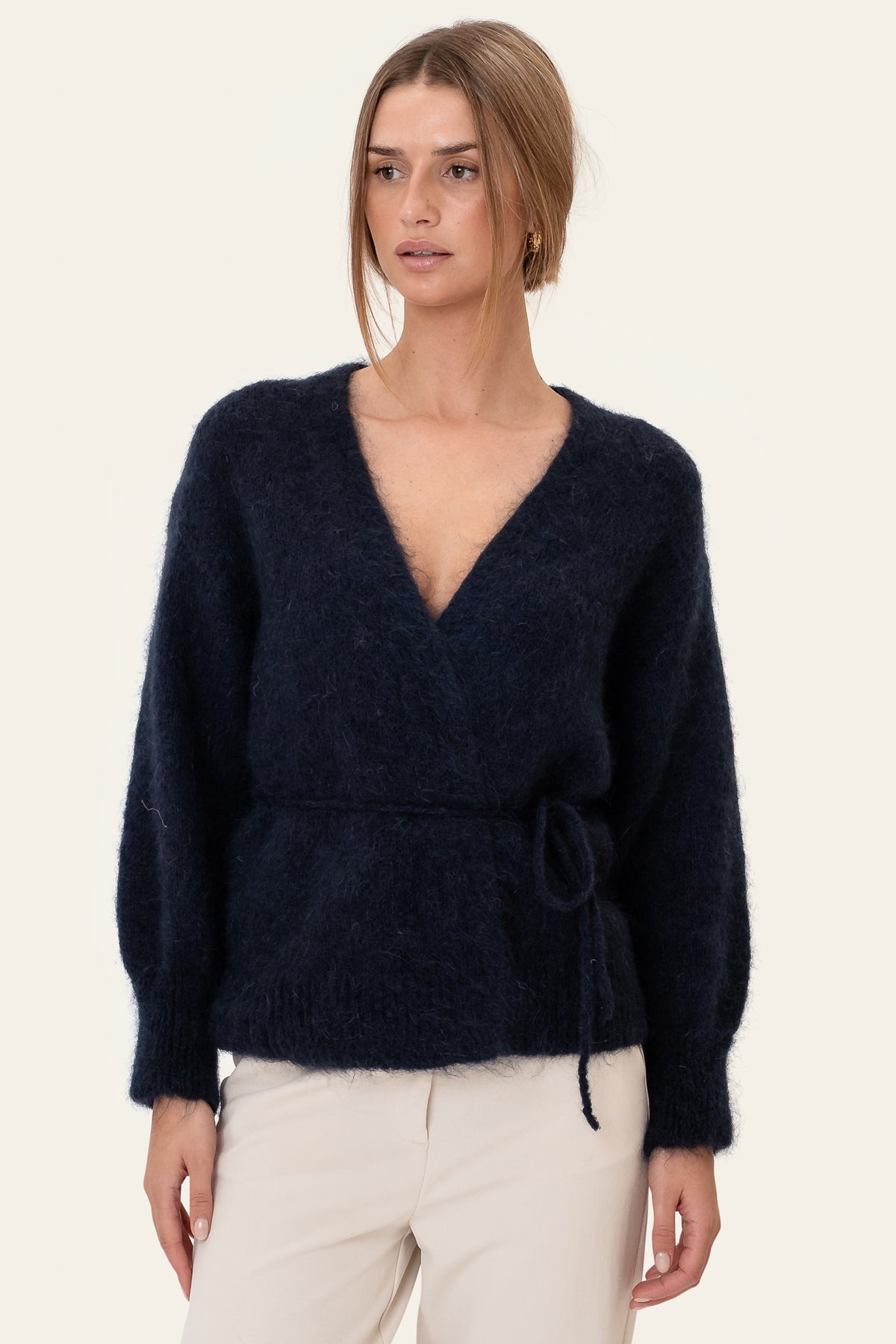 IdaIC Wrap Cardigan - Navy