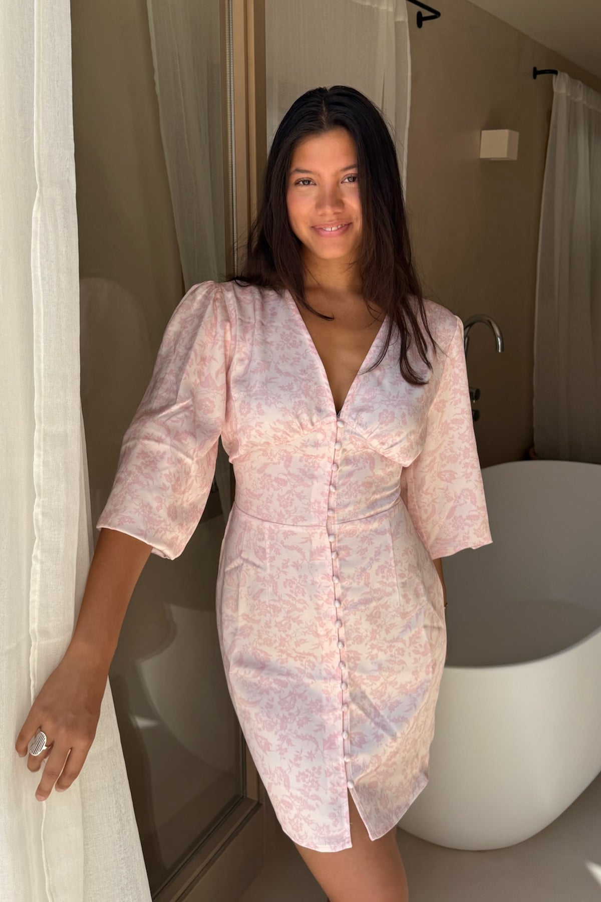 AddyIC dress light pink floral