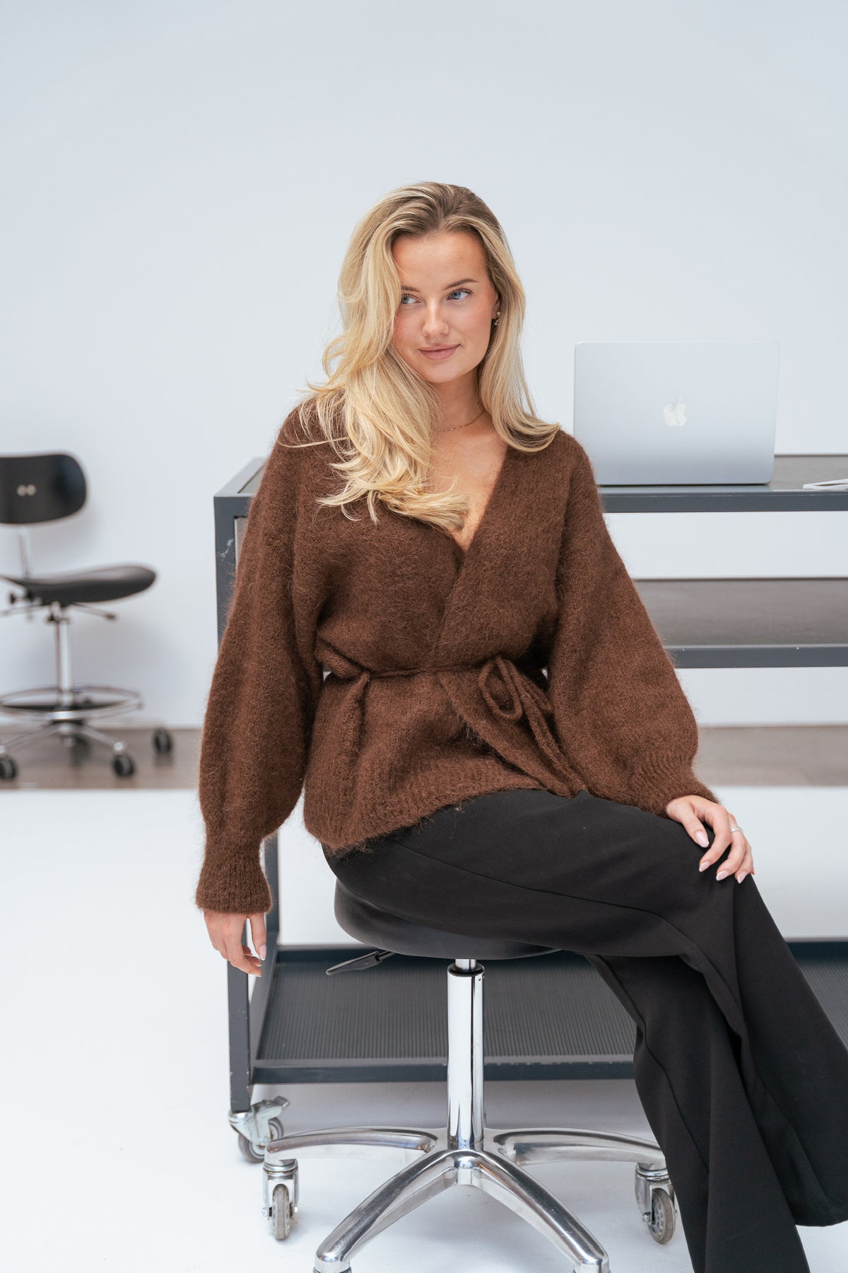 IdaIC Wrap Cardigan - Dark Brown