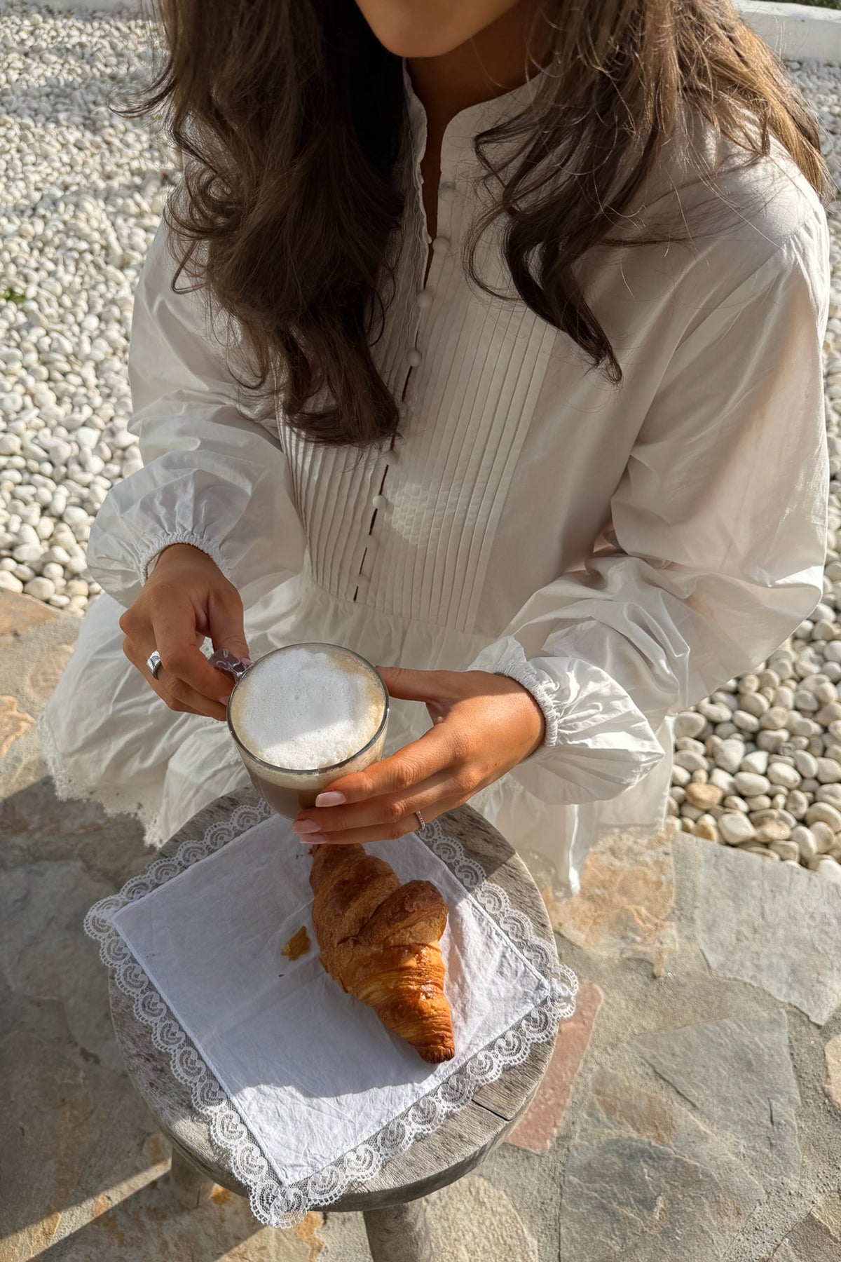 Livic dress white embroidery