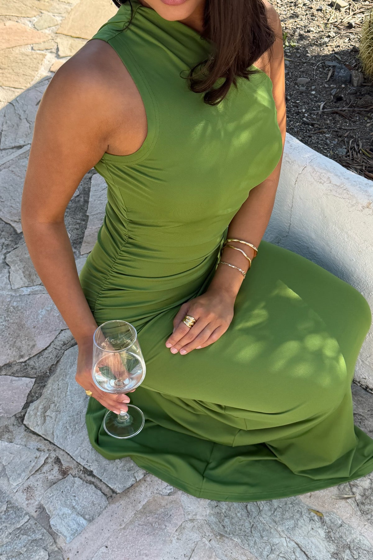 Andreaic maxi dress green