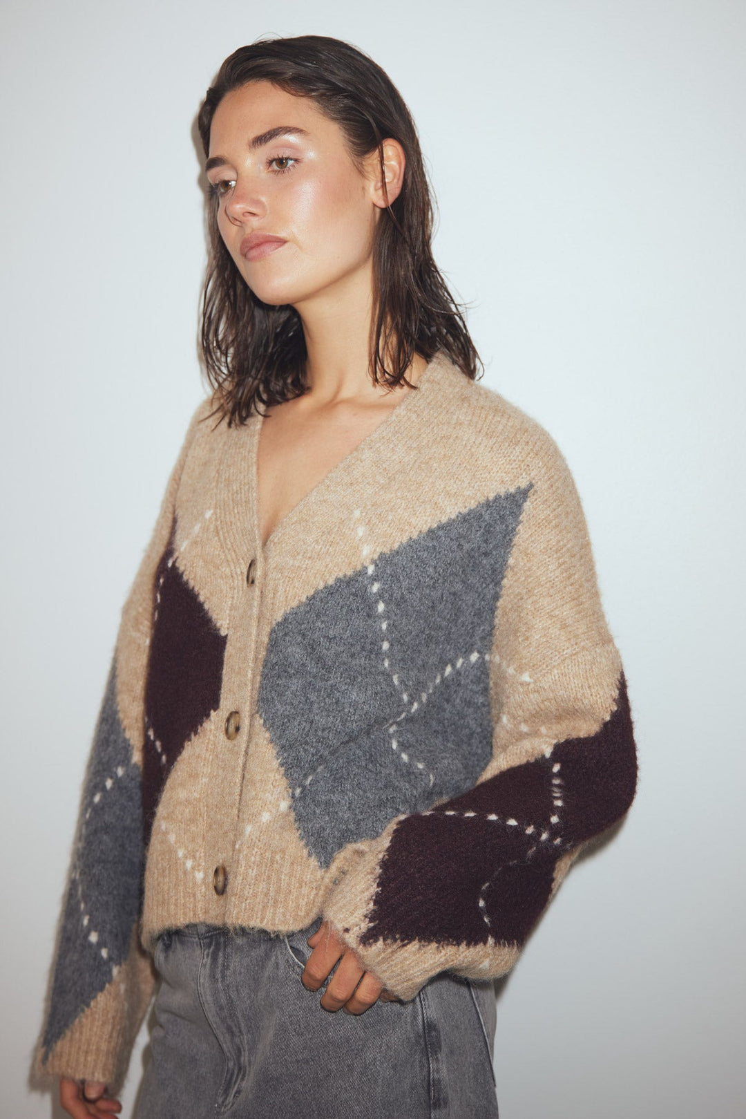 N - Laiana knit cardigan sand melange